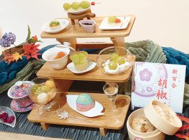 アート和菓子(R)莉和華の実演カフェや季節の花・果物をテーマにした中国茶席など、専門家とのコラボイベントを開催