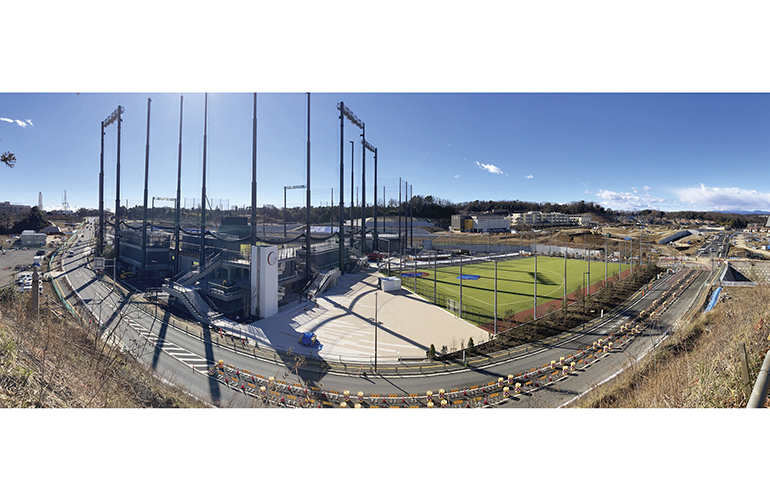 ありがた山よりスタジアム方面を望むイメージ